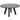 RHONDA XL DINING TABLE O150 OAK BLACKNIGHT [fsc]