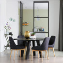 RHONDA XL DINING TABLE O150 OAK BLACKNIGHT [fsc]