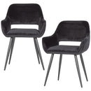 JELLE CHAIR VELVET BLACK - SET OF 2