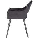 JELLE CHAIR VELVET BLACK - SET OF 2