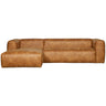 BEAN CORNER SOFA LEFT ECO LEATHER COGNAC