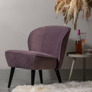 SARA ARMCHAIR VELVET WARM LILAC