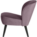 SARA ARMCHAIR VELVET WARM LILAC