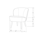 SARA ARMCHAIR VELVET WARM LILAC