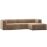 BEAN CORNER SOFA RIGHT CHENILLE VELVET TAUPE