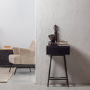 SKYBOX SIDETABLE MANGO WOOD/METAL BLACK