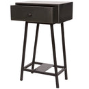 SKYBOX SIDETABLE MANGO WOOD/METAL BLACK