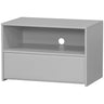 YISSA TV UNIT WITH DRAWER/OPEN BOX PINE CLOUD GREY [fsc]