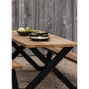TABLO GARDEN PICKNICK TABLE AYOUS NATURAL X-POOT METAL[fsc]