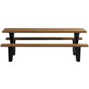 TABLO GARDEN PICKNICK TABLE AYOUS NATURAL X-POOT METAL[fsc]
