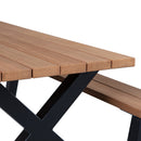TABLO GARDEN PICKNICK TABLE AYOUS NATURAL X-POOT METAL[fsc]