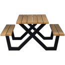 TABLO GARDEN PICKNICK TABLE AYOUS NATURAL X-POOT METAL[fsc]