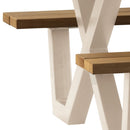 WOOOD - Tablo Udendørs Picnicbord - Thermo Ayous & Sort Metal X-stel [FSC]