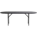 ARTHUR TABLE OVAL OAK BLACK [fsc] H-LEG