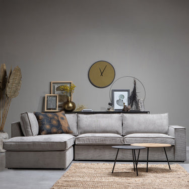 WOOOD - Thomas Hjørnesofa Højre i Ribstof - Weathered Green 283 cm
