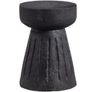 BORRE STOOL WOOD BLACK 40xO28CM