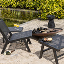 BORRE STOOL WOOD BLACK 40xO28CM