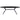 BRUNO DINING TABLE OVAL MDF BLACK 220x100CM