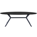 BRUNO DINING TABLE OVAL MDF BLACK 220x100CM