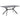 BRUNO DINING TABLE RECTANGLE MDF BLACK 160x90CM