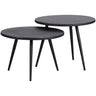 SUZE SIDE TABLES WOOD/METAL BLACK - SET OF 2