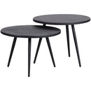 SUZE SIDE TABLES WOOD/METAL BLACK - SET OF 2