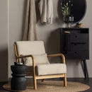 MARK ARMCHAIR WOVEN FABRIC NATUREL