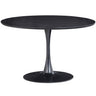 SAMMY DINING TABLE TRUMPET BASE ROUND MDF BLACK O120CM