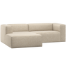 BEAN CHAISE LONGUE SOFA LEFT BEIGE MELANGE
