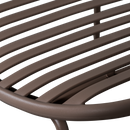 BRUCE GARDEN LOUNGE CHAIR + HOCKER PP/METAL PURPLE/BROWN