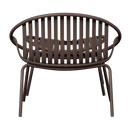 BRUCE GARDEN LOUNGE CHAIR + HOCKER PP/METAL PURPLE/BROWN