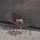 BRUCE GARDEN LOUNGE CHAIR + HOCKER PP/METAL PURPLE/BROWN