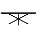ARROS DINING TABLE EXTENDABLE 180-220x90CM MDF BLACK