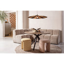 CHARLIE UPHOLSTERED STOOL CHECKERED PATTERN YELLOW