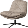 ARVE SWIVEL ARMCHAIR PRINTED FABRIC NATURAL MELANGE