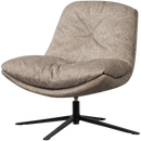 ARVE SWIVEL ARMCHAIR PRINTED FABRIC NATURAL MELANGE