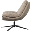 ARVE SWIVEL ARMCHAIR PRINTED FABRIC NATURAL MELANGE