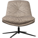 ARVE SWIVEL ARMCHAIR PRINTED FABRIC NATURAL MELANGE