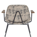 WOOOD - Aure Lænestol i Chenille - Beige/Sort