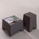 ZINA SIDETABLE LOW CONCRETE LOOK BROWN