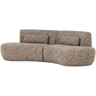 BATAVIER HALF ROUND SOFA 4-SEATER LIGHT BROWN MELANGE