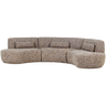 BATAVIER HALF ROUND SOFA 6-SEATER LIGHT BROWN MELANGE