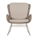 GRACE GARDEN LOUNGE CHAIR STEEL/ROPE SAND