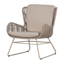 GRACE GARDEN LOUNGE CHAIR STEEL/ROPE SAND