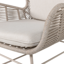 GRACE GARDEN LOUNGE CHAIR STEEL/ROPE SAND