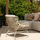 GRACE GARDEN LOUNGE CHAIR STEEL/ROPE SAND