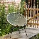 KAZOUN GARDEN LOUNGE CHAIR WICKER GREEN