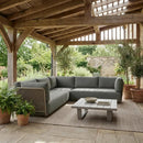 WOOOD - Sora Loungesofa - Metal og Polyesterreb Brun,269x269x73cm