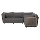 WOOOD - Sora Loungesofa - Metal og Polyesterreb Brun,269x269x73cm