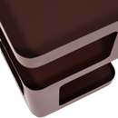 WOOOD - Riv Sidebord/Sengebord Metal Lilla/Brun 35x35 cm